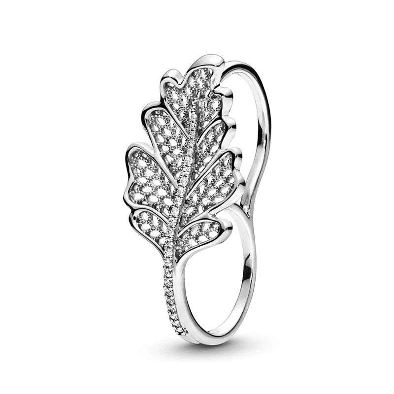 Christmas 925 Sterling Silver Crown Heart Flower Wing Zircon Sparkling Rings For Women Fine Jewelry wedding Anniversary Gifts