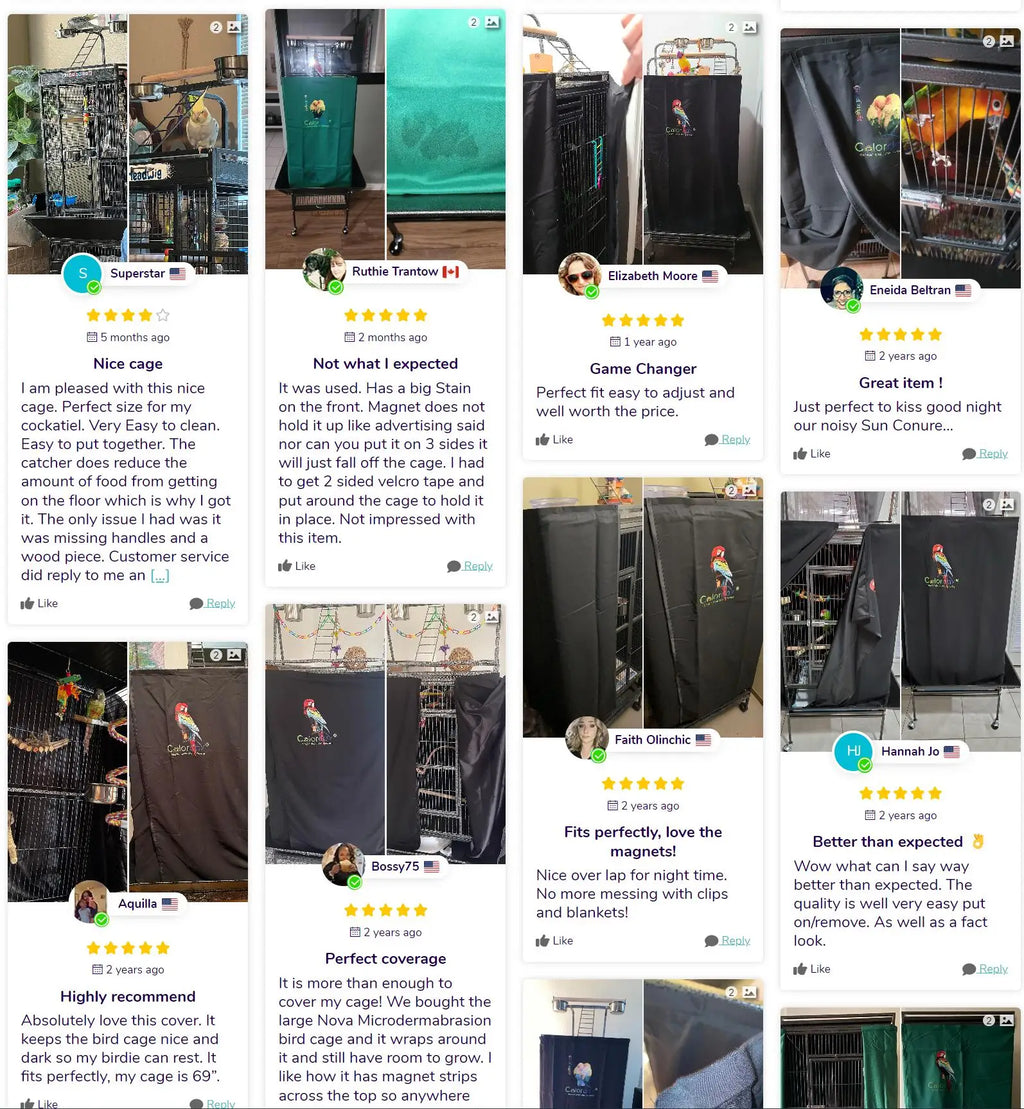 Black Bird Cage Shading Cover, Large Universal, Blackout, Breathable Parrot Cage, Good Night Covers