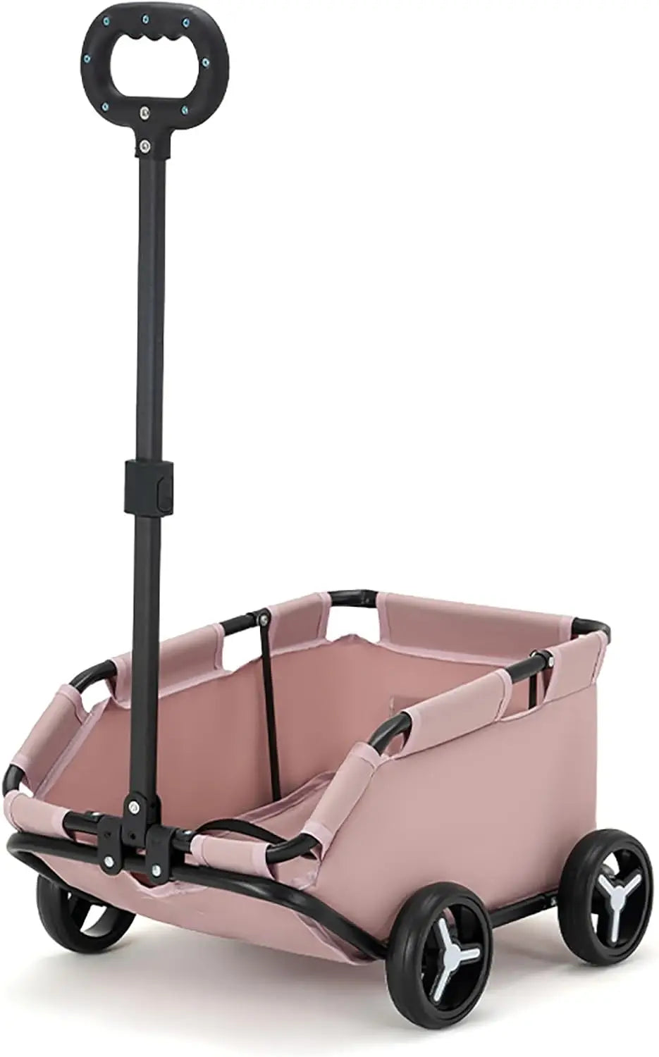 Lightweight Foldable Pet Stroller 4 Wheels Small Dog Handcart Comfortable Handlebars Foldable Dog Stroller for Small Cats & Dogs