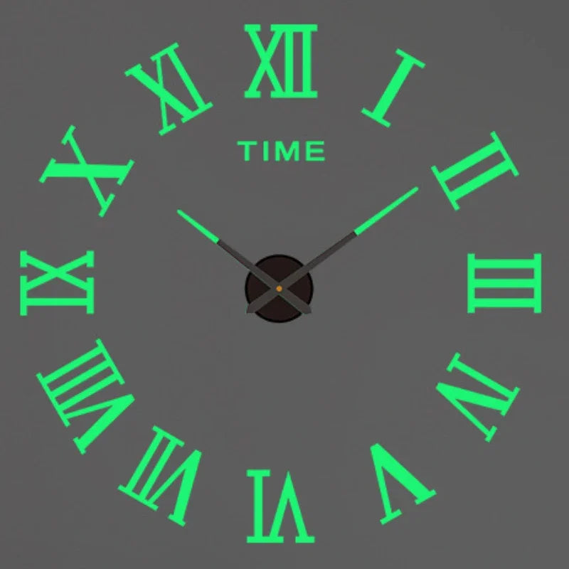 New Modern Design Large Wall Clock 3D DIY Quartz Clocks Fashion Watches Acrylic Mirror Stickers Living Room Home Decor Horloge