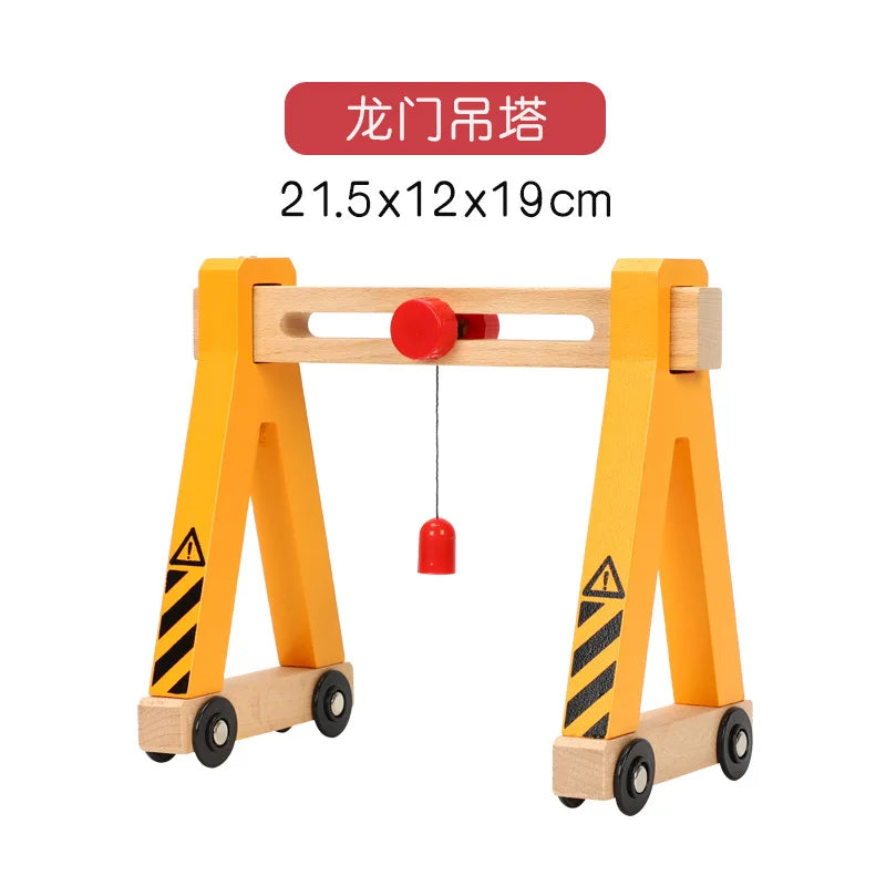 Wooden Train Track Accessories Wood Railway Track Train Station Bridge Tunnel Compatible All Brands Wooden Track Toys
