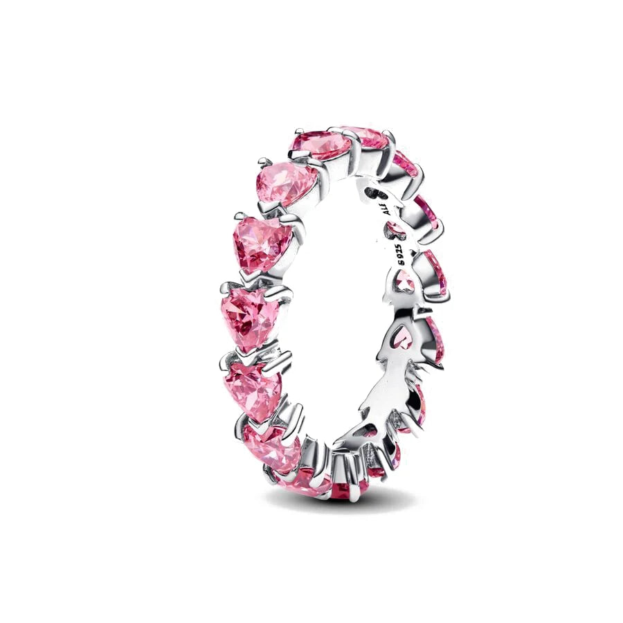 Christmas 925 Sterling Silver Crown Heart Flower Wing Zircon Sparkling Rings For Women Fine Jewelry wedding Anniversary Gifts