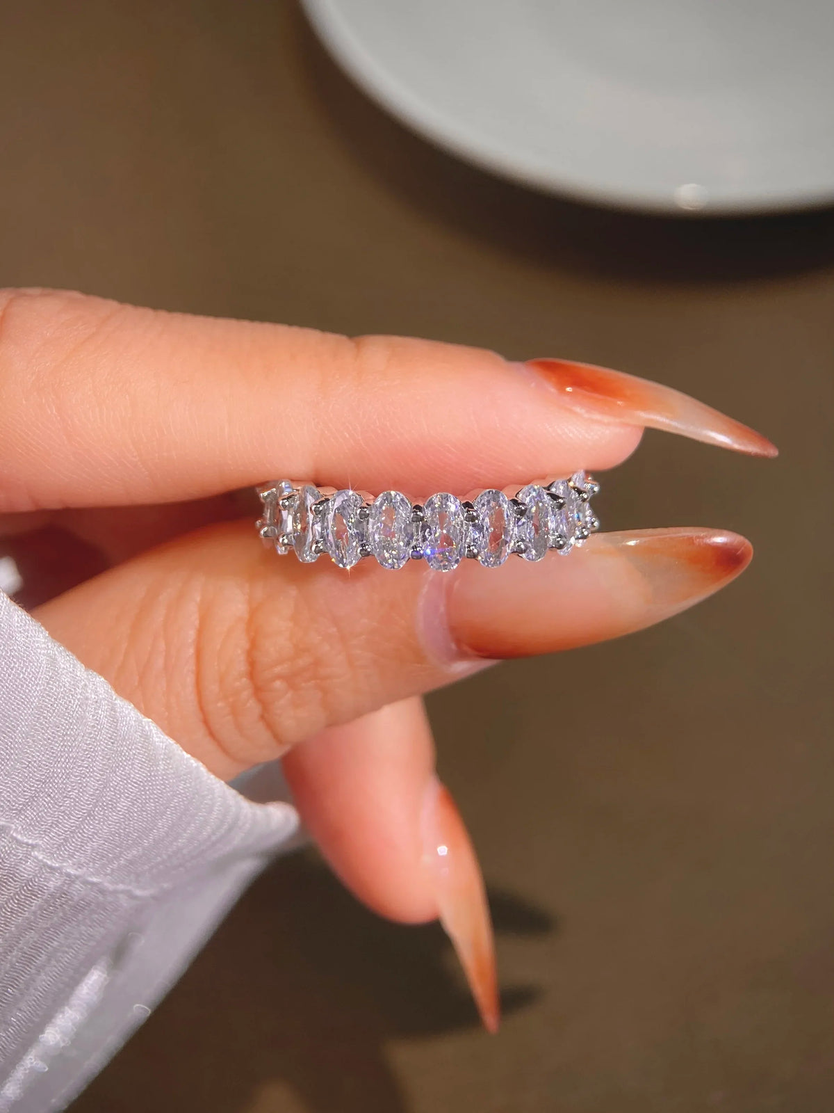 925 Sterling Silver Fashion Original Zircon Oval Ring for Women Gift Engagement Wedding Luxury High Quality Fine Jewelry