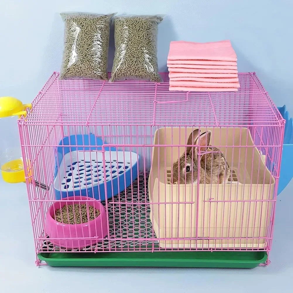 Large Bunny Toilet with Drawer - Rabbit Litter Box, Pet Bedpan for Adult Hamster/Guinea Pig/Ferret/Bunny Grate Potty Pet Toilet
