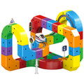 Electric Magnetic Track Set with Anti-Gravity Vehicles 100+ Pieces STEM Building Toys DIY Railway Toy Gift Box For Kids Gift