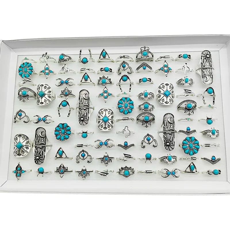50000 Style Different Finger Rings Wholesale In Stock 100pc/Lot Hot Vintage Silver Gold Color New Alloy Joint Ring Party Women