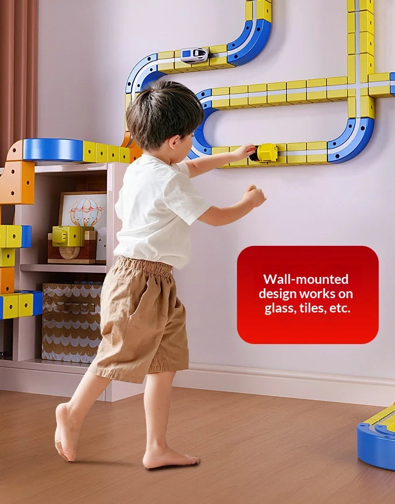 Educational Anti-Gravity Magnetic Building Blocks High-Speed Railway Toy Train Set Changeable Tracks Interactive Play Vehicle