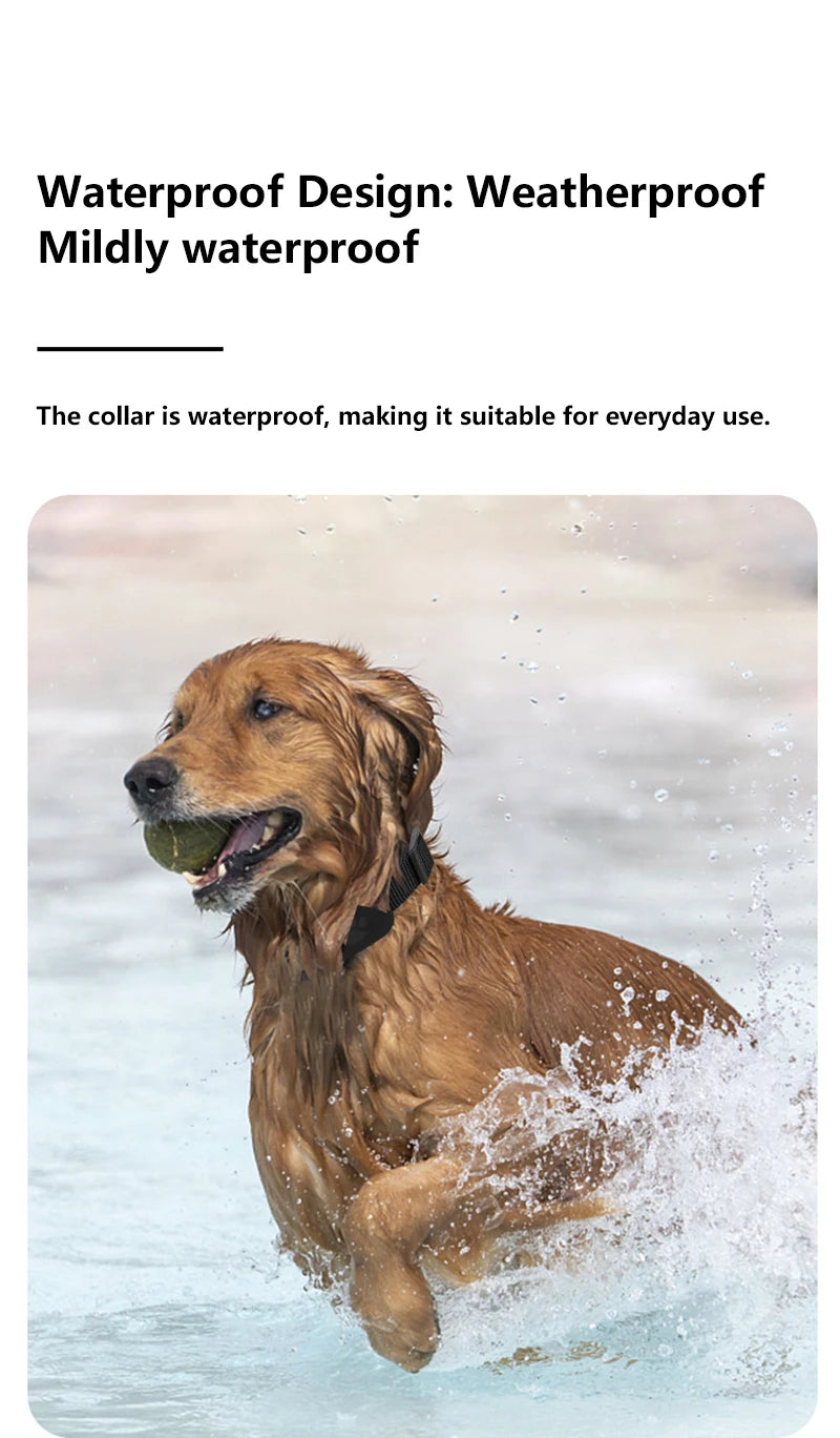 Waterproof Pet GPS Tracker - Dog & Cat Locator, with Adjustable Collar Anti Lost Dogs Real-time Tracking Device for iOS