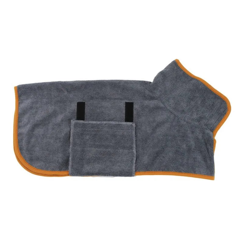 Pet Product Absorbent Dog Bathrobe Quick Drying Soft Fiber Dog Bath Towel Adjustable Pet Absorbent Bathrobe Large Small Dogs