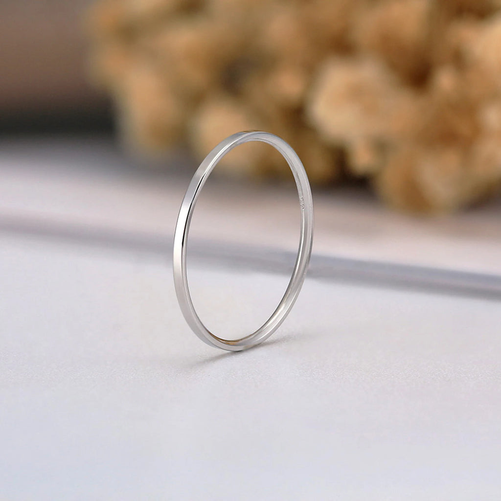 Effie Queen Fashion 925 Sterling Silver Ring Perfect Polished Simple Design Unisex Jewelry Propose Wedding Jewelry Gift APR33