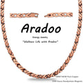 ARADOO Serpentine Luxury Pattern Pure Copper Necklace for Men Women Premium Collar Jewelry Gifts
