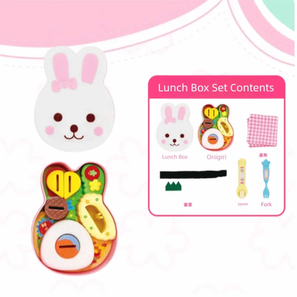 New Rabbit Bento Food Feeding Toy, Pudding Feeding Toys, Early Education Playing Houses Toys for Children, Role Play, Kids Gifts