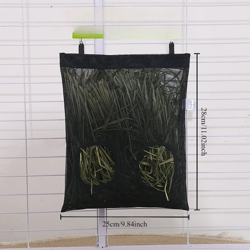 Hanging Hay Bag Small Pet Hay Feeder Storage Pouch for Rabbit Guinea Pig rabbit Cage Hay Bag Pet Supplies