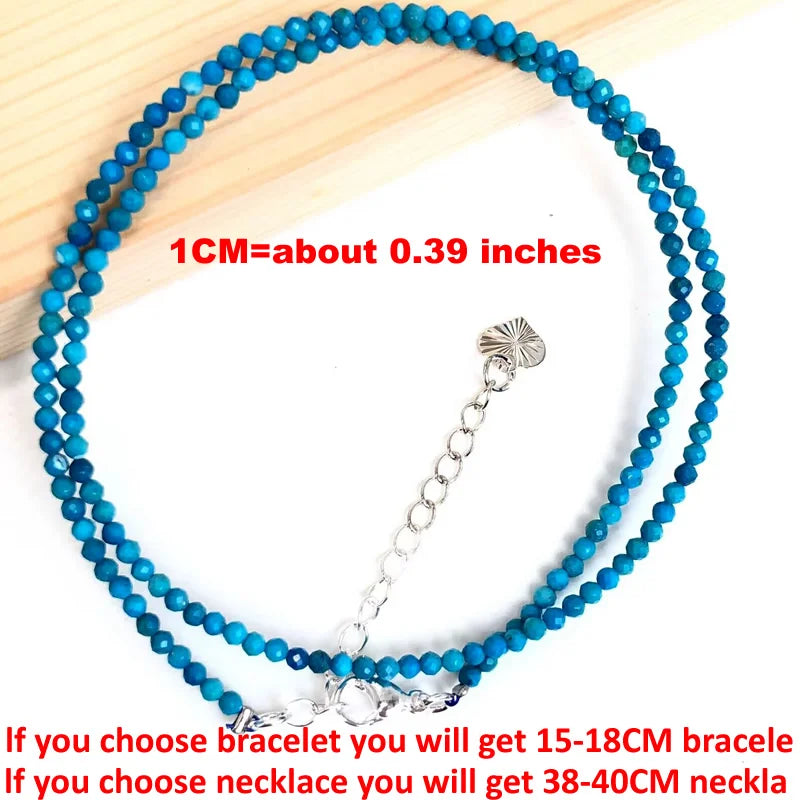 Natural Semi-precious Stone Necklaces for Women and Men Cut Angle 2mm Beads Crystal Necklace Bracelet Gem Zircon Agate Jewelry