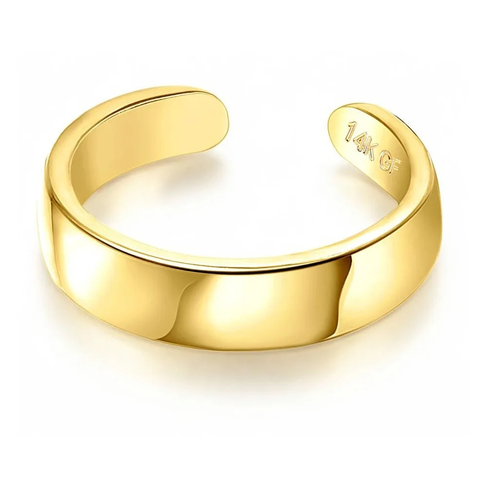 Bobisty 14K Gold Plated Toe Rings for Women Adjustable Toe Ring Non Tarnish Open Band Toe Rings CZ Bow Summer Beach Foot Jewelry