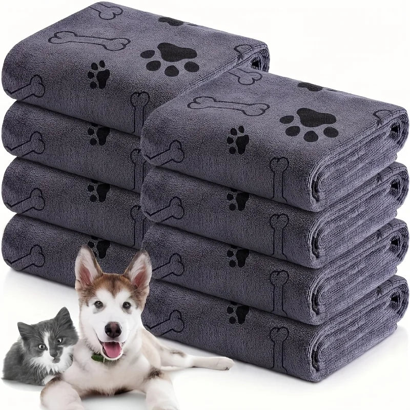 Quick-Drying Microfiber Dog Towel Absorbent Pet Bath Product Fiber Quick-drying Bath Towel Car Wiping Cloth Pet Supplies