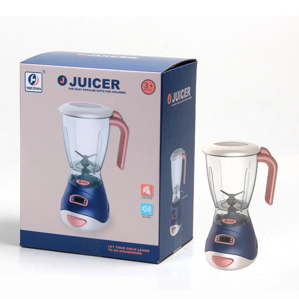 Kids Simulation Kitchen Appliances Sets Toy Mini Blender Coffee Maker Washing Machine Pretend Play Creative Electric Game Gift