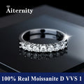 Fashion V Shape D VVS1 Moissanite Row Rings for Woman 925 Sterling Silver Jewelry Gift Woman's Moissanite Diamond Ring
