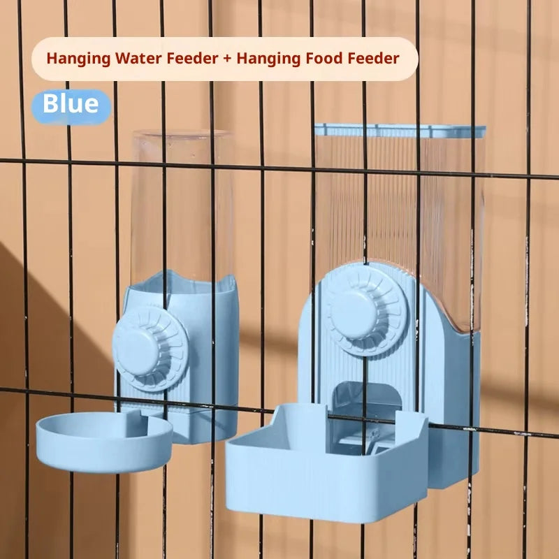 Automatic Hanging Cat Cage Water Dispenser & Feeder Large Capacity Leak-Proof Design Pet Watering System Pet Supplies