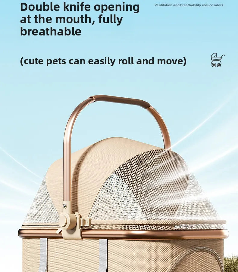 Small Medium Dog Pet Stroller Extendable Luxury Foldable Hand Push Cart Cat Global Seller Pet Stoller Cat Stroller Dog Trolley