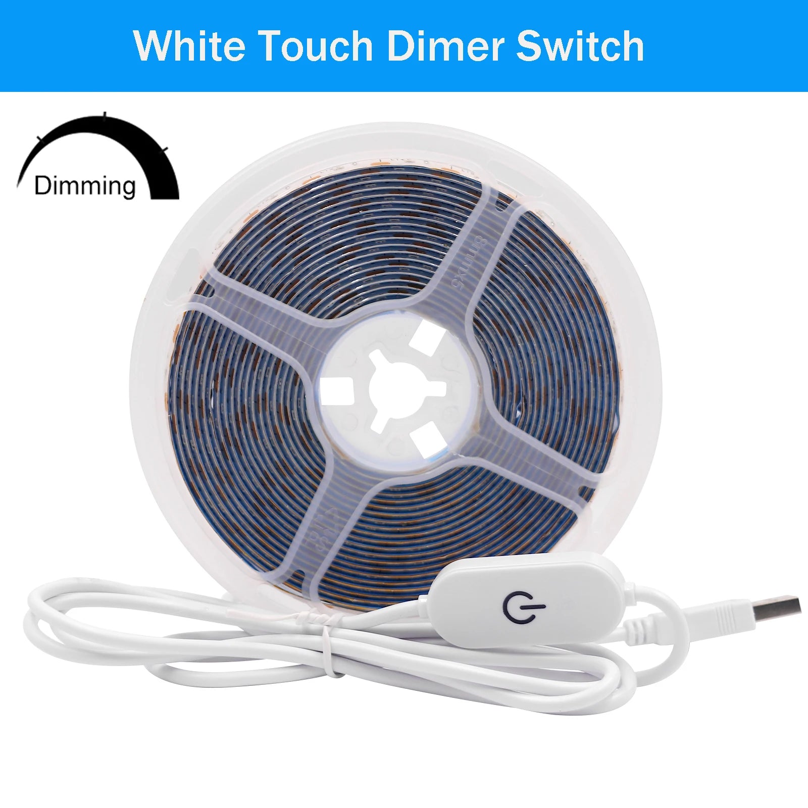 5V USB LED Strip Light with Dimmer Switch 2835 60LEDs Waterproof Flexible LED Tape with ON OFF Switch for Under Cabinet Light