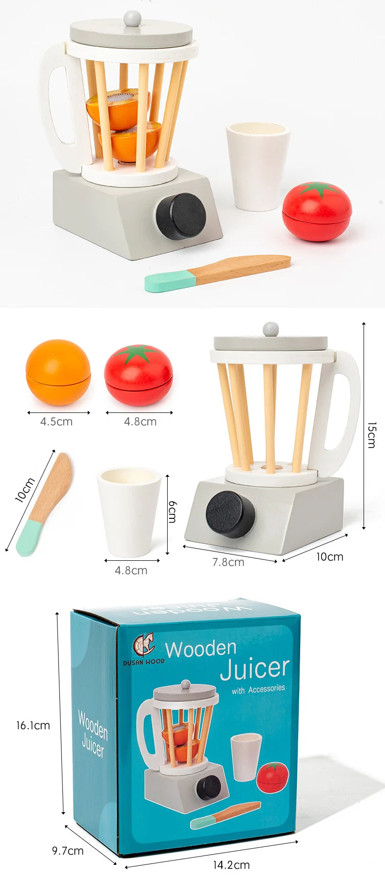 Wooden Kitchen Pretend Play Toy Simulation Wooden Coffee Machine Toaster Machine Food Mixer Baby Early Learning Educational