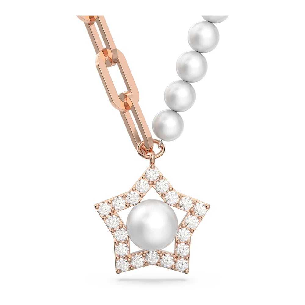 2026 New High-Quality Colorful Candy Butterfly Crystal Star Dancing Heart Double-Layer Simple Necklace - Valentine's Day Gift