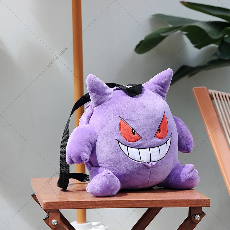 11 Styles Pokemon Plush Backpack Mimikyu Eevee Gengar Charizard Gyarados Psyduck Backpack Gifts for Children Adults
