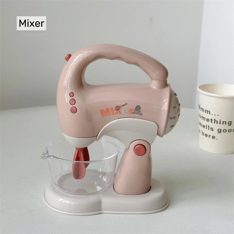Mini Household Appliances Kitchen Toys Pretend Play Set with Coffee Maker Water Dispenser and Toaster for Kids Boys Girls Gifts