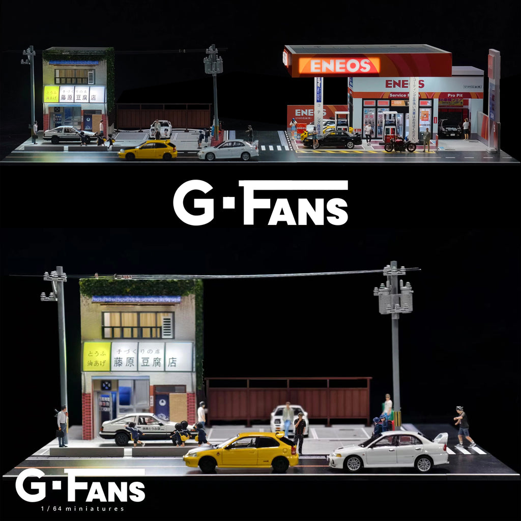 GFans 1/64 Scale Car Garage Miniatures Model Car Parking Lot Diecast Scene Display Vehicle Scene Toy Background Collection