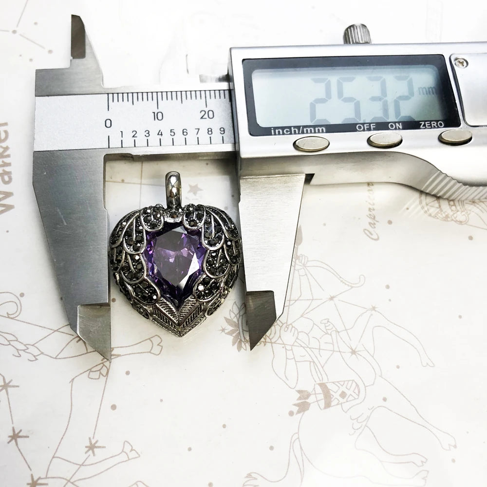 Pendant Key With Snake Winged Heart Summer Fine Jewelry Europe Accessorie 925 Sterling Silver Vintage Happiness Gift For Woman