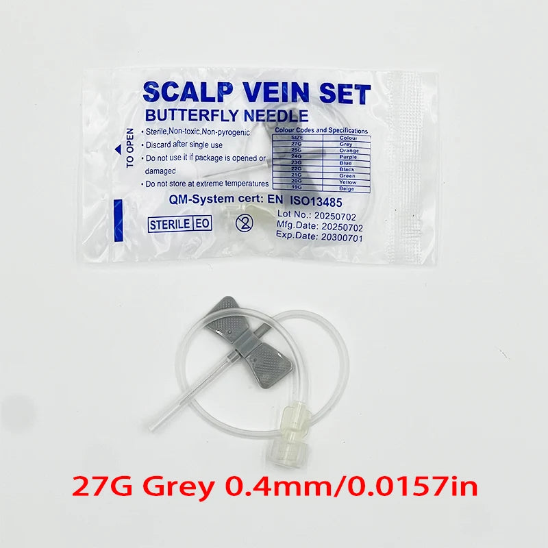 50 PCS Disposable Screw-type Butterfly Infusion Needle Double-wing Infusion Needle for Pet Care Room Suitable for Cats and Dogs
