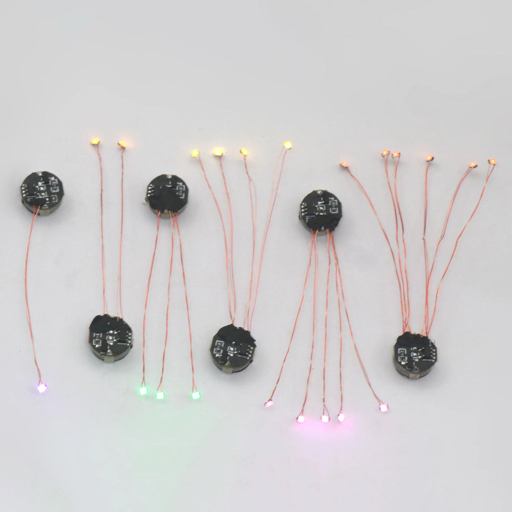 Magnetic control lamp Wired 5cm Led Magnetron Light Model w Battery Diy Car Toys Lighting Making Diorama Materials Gunda Robots