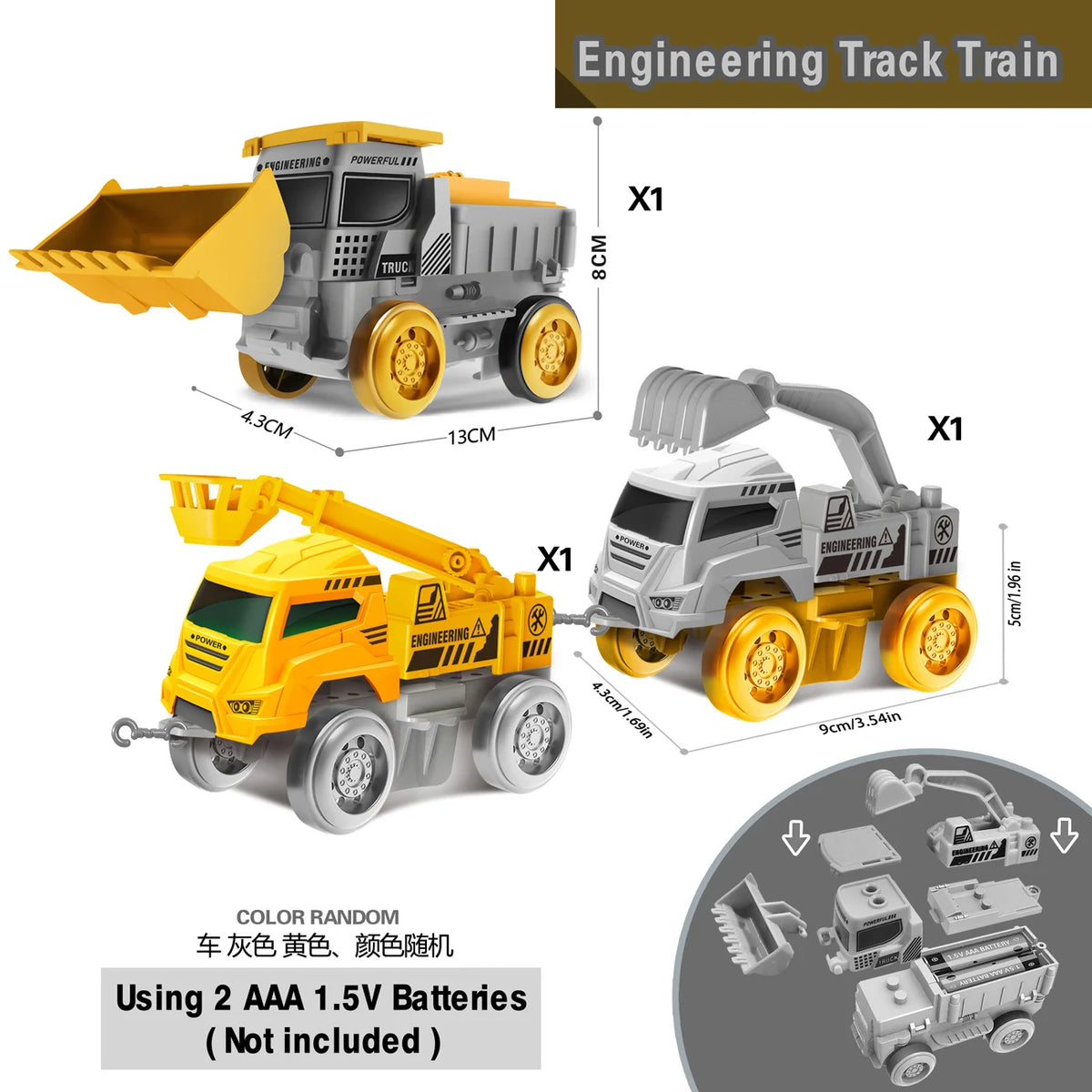 Magic Climbing Engineering Electric Track Toy Car Train Toys for Boys -  Kids Educational Toys for Children Birthday Gift Idea