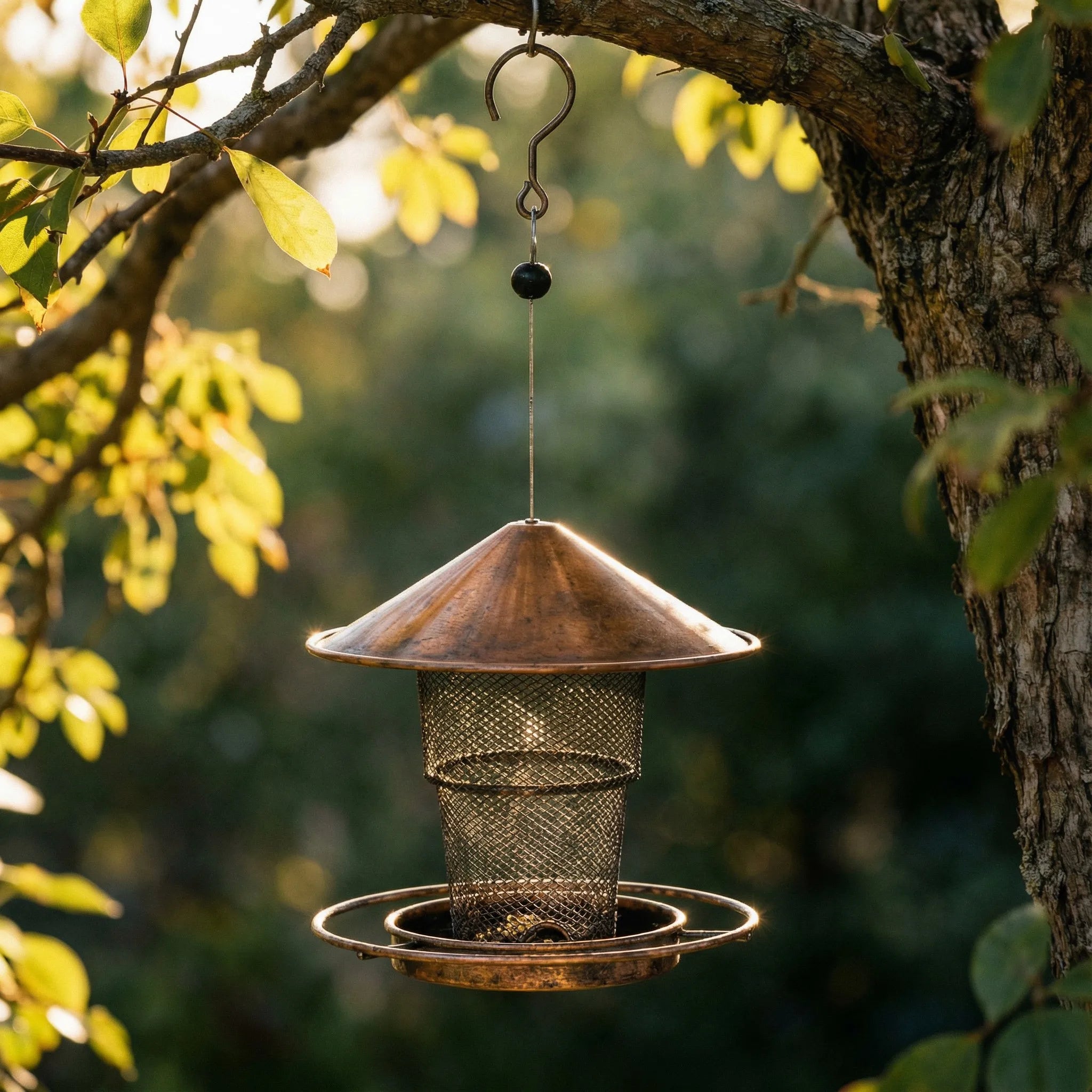 Bird Feeder for Outdoor Hanging Large Capacity Squirrel Proof Birdfeeders Heavy Duty Metal Bird Feeders for Outside