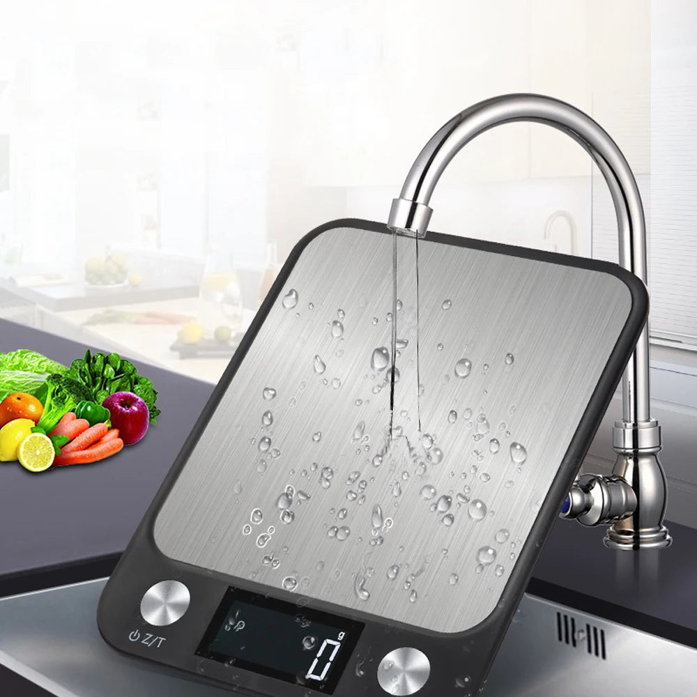 Kitchen Scale 5/10/15Kg Weighing Food Coffee Balance Digital Scales Stainless Steel Design Cooking and Baking Measuring Tools