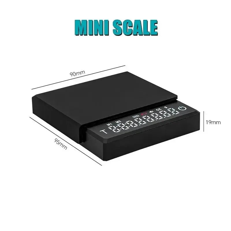 Personal Electronic Scale For Coffee Household Italian Coffee Scale Gram Weight Chronograph Scale Kitchen Scale Waterproof Mini
