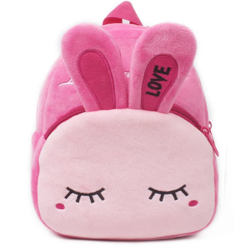 Cute Strawberry Plush Backpack Cartoon Animal Mini School Bags Candy Bag for Kids Baby Girl Boy Gift 1-3 Years