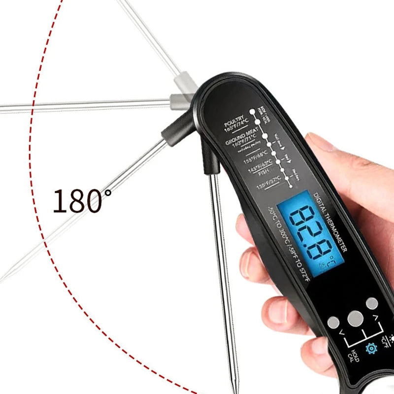 BBQ Meat Thermometer Digital Food Thermometer with 2 Probe Cooking Thermometer Milk Heat Gauge For Meat Kitchen Thermometer