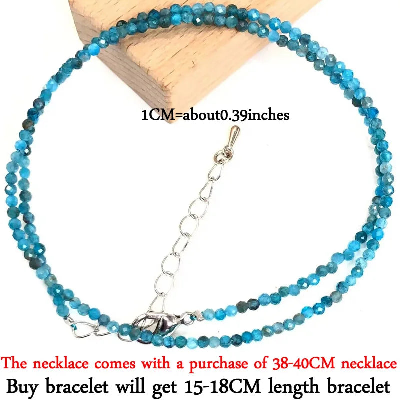 2024 New Boho 2mm Natural Stone Crystal quartz Necklace Bracelet Small Chain Ladies Fashion Accessories Charm Jewelry Accessorie