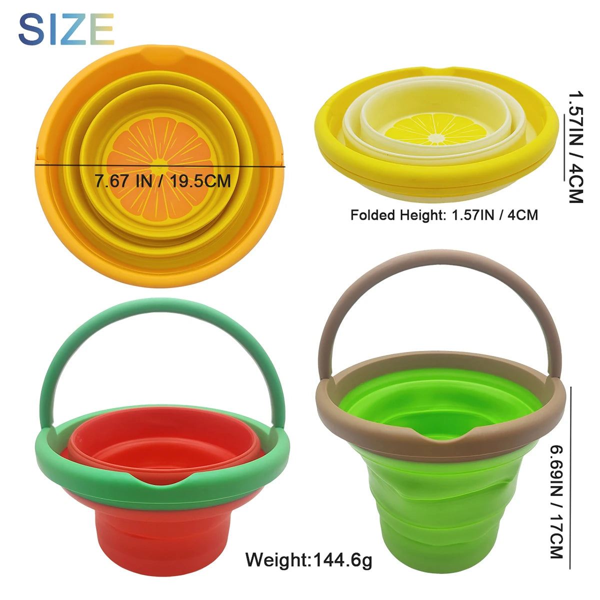 Kids Kitchen Folding Bucket Pretend Play Storage Fruit Children Play Outdoor Fun Education Toys For Boys Girls Beach Gifts