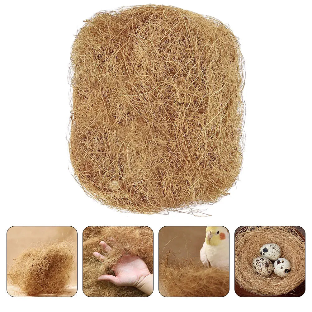 Natural Coconut Fiber Bird Nesting Pad Reusable Eco-Friendly Nest Material for Small Animals Pigeon House Lining