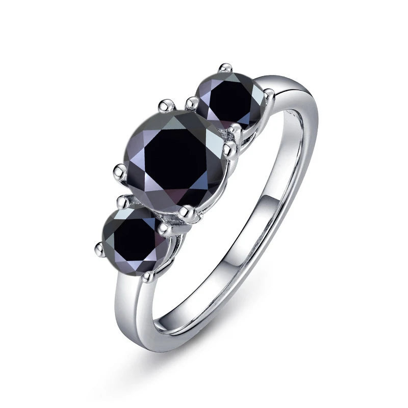 JoyceJelly S925 Sterling Silver Colors Moissanite Ring 2CT 4CT Total Full Moissanite Diamond Jewelry For Wedding Engagement Gift