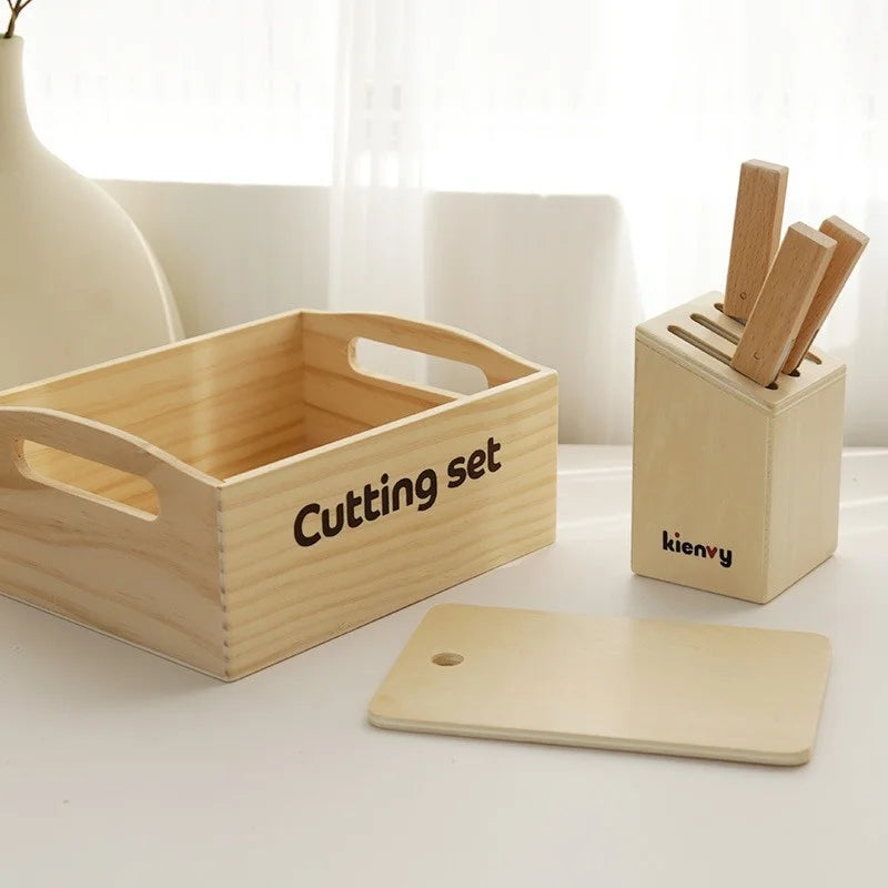 Children's Wooden Fruits and Vegetables, Joyful Play at Home Toys, Wooden Simulation Kitchen Toys, Girls Cooking Food