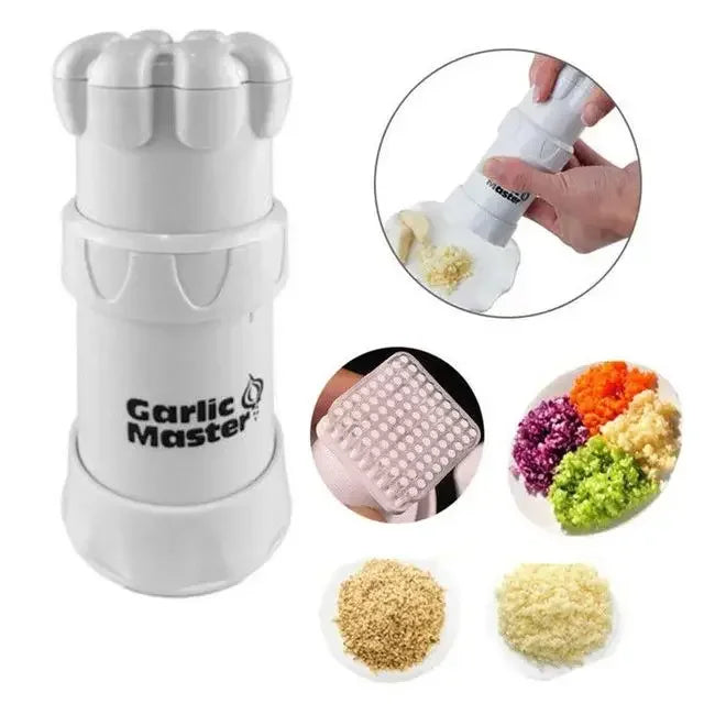 Multi Functional Garlic Press, Garlic Slicer, Suitable for Kitchen Cooking, Small Kitchen Tool, Garlic Chopper, Wheel Type