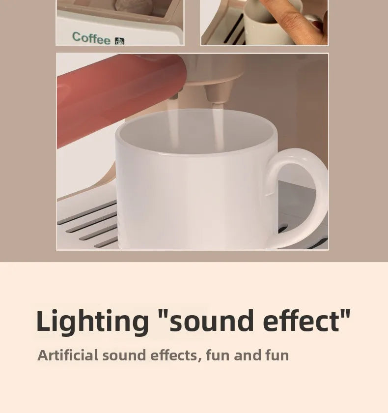 Children's Play House Simulation Coffee Machine Toy Simulation Kitchen 2024 Role Play Girl Year Old