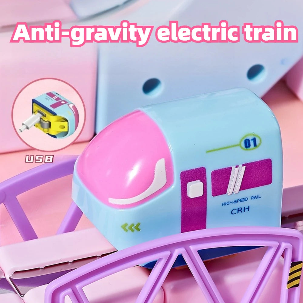 Multi Level Modular Magnetic Levitation Train Track Toy DIY Building Block Anti-Gravity Floating Electric Train Playset