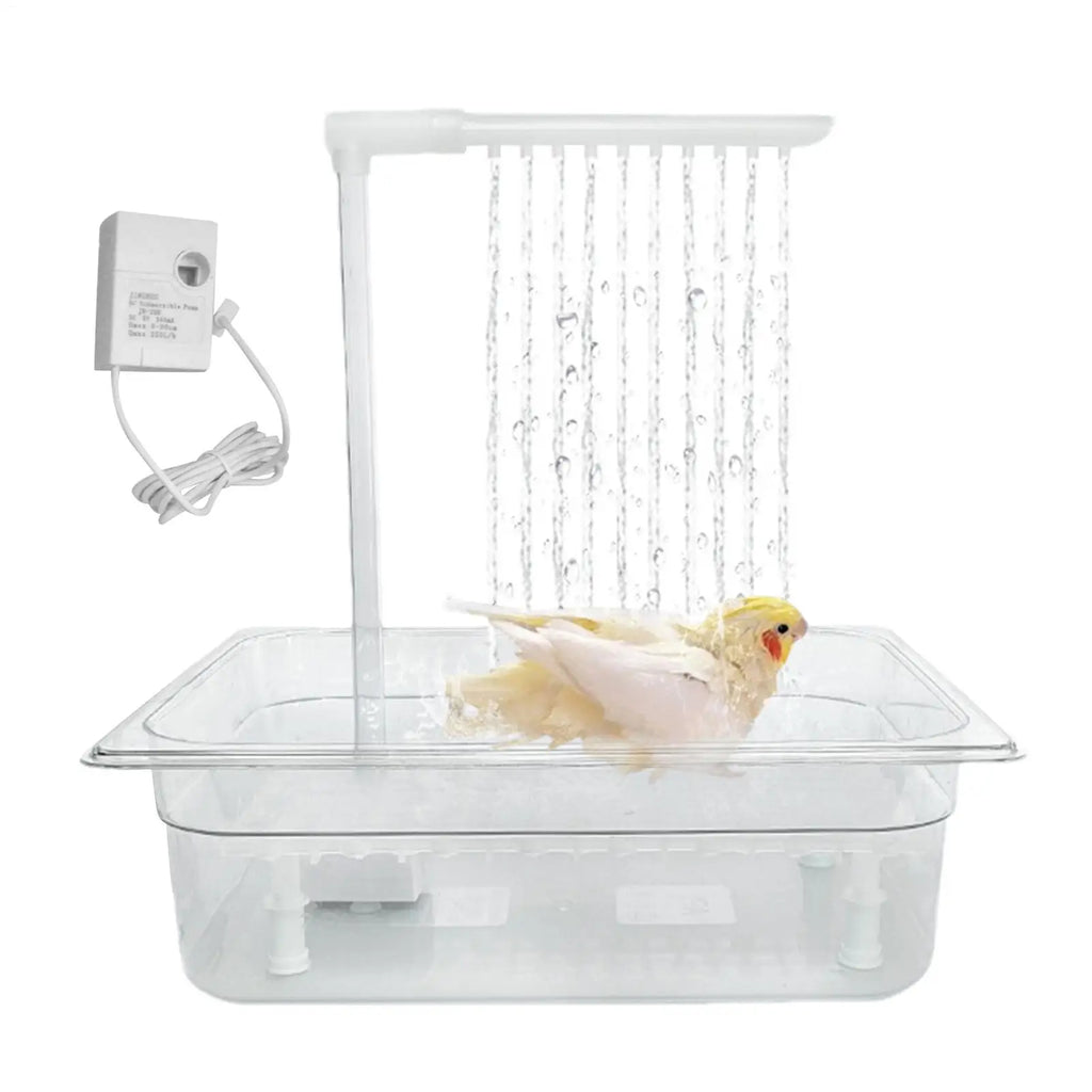 Automatic Bird Shower Tub Automatic Birdbath With Governor Bird Automatic Bathtub Swimming Pool For Small Pets Birds Parrots