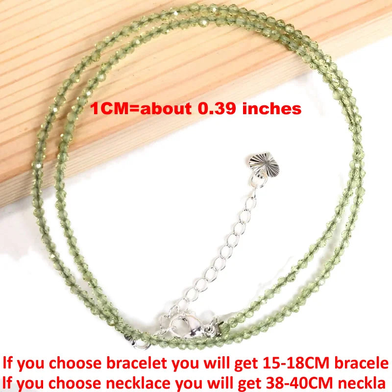 Fashion Women Bracelet necklace 2-3mm mini Cut angle beads tourmaline agate zircon natural pearl crystal Beaded Jewelry gift