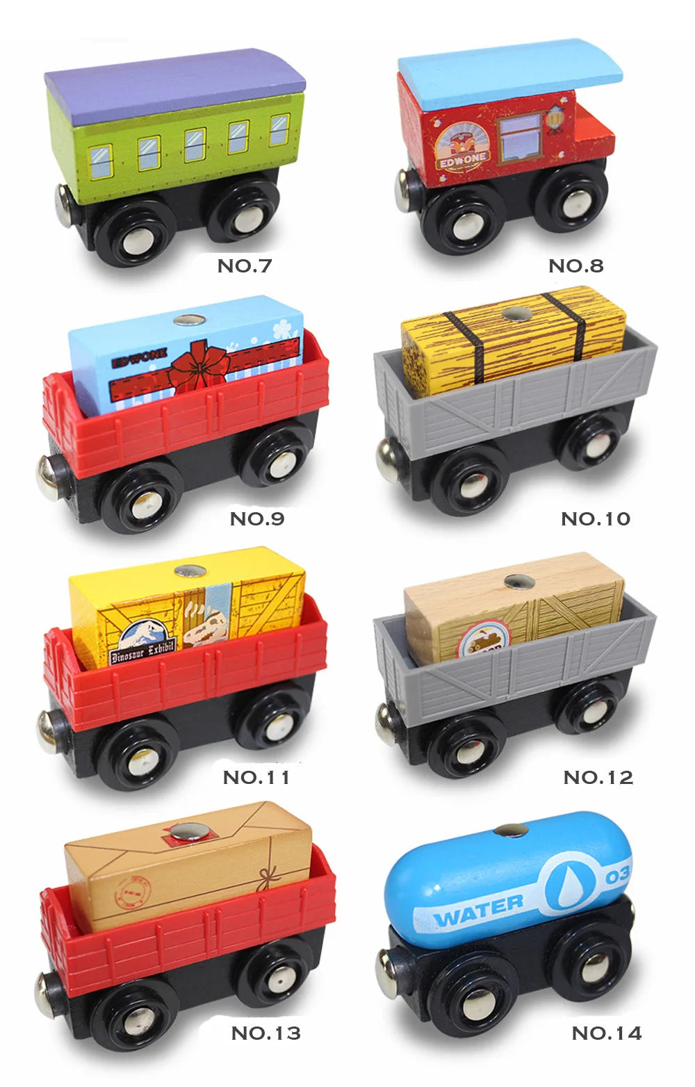 1pcs Magnetic Train Toys Wooden Train Locomotive Car Truck Railway Accessories Fit for Wooden Tracks Toys Gifts